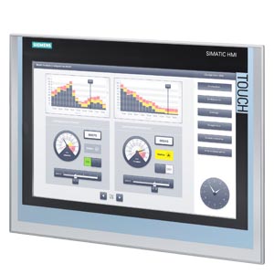 HMI TP1500 Comfort, Painel Comfort, operação por toque, tela TFT widescreen de 15″, 16 milhões de cores