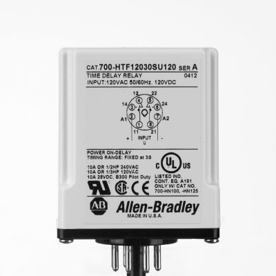 Relé de temporização de base de tubo 700-HTF12150SU24